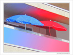 Soleil sur terrasse en rose et bleu -- 11/07/09